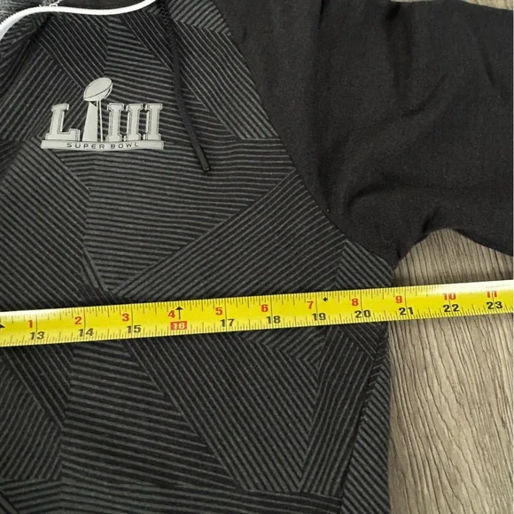 NFL SUPER BOWL LIII ZIP STRIPE HOODIE FOOTBALL - Picture 4 of 5
